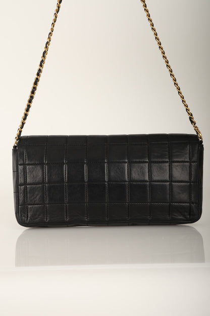 Chanel 2000 Lambskin East West Chocolate Bar