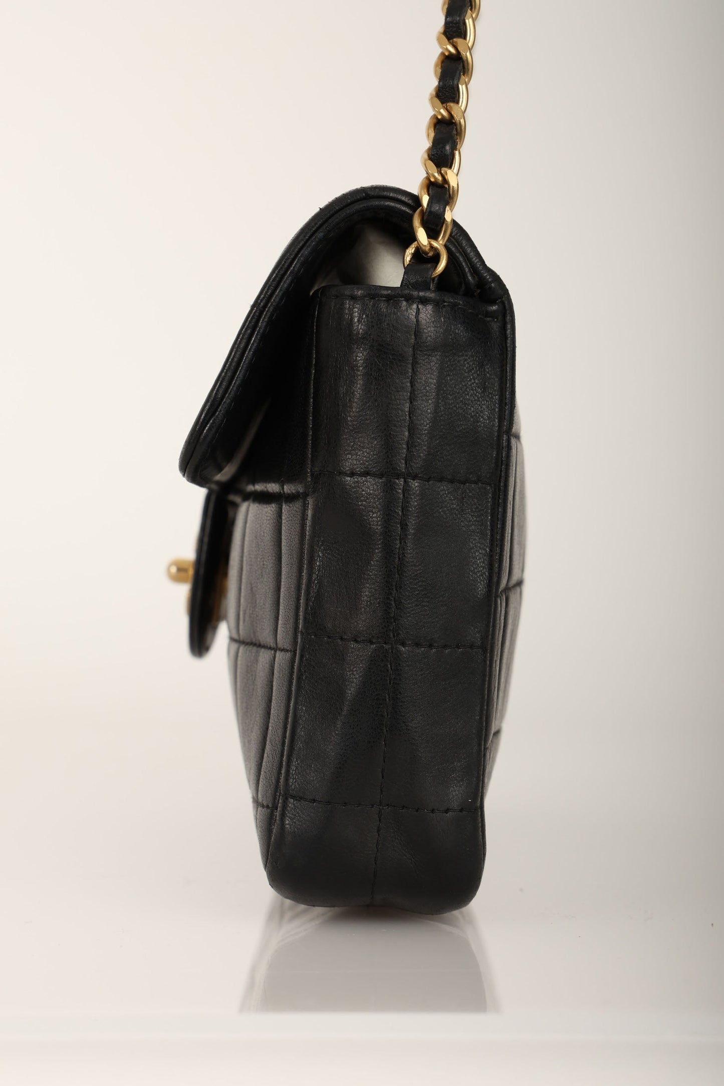 Chanel 2000 Lambskin East West Chocolate Bar