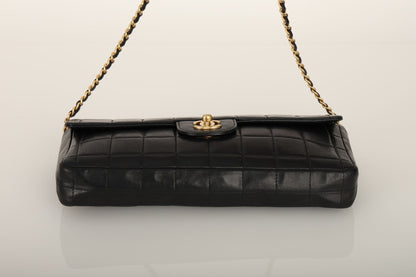 Chanel 2000 Lambskin East West Chocolate Bar