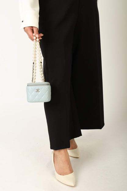 Chanel 2022 Lambskin Pearl Vanity Bag