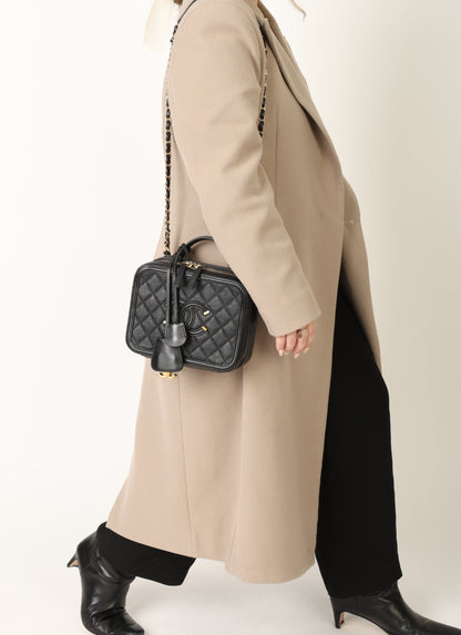 Chanel Caviar Medium Filigree Vanity Case