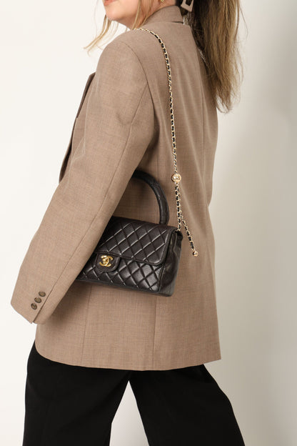 Chanel 1994 Lambskin East West Kelly Top Handle
