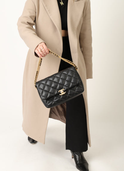 Chanel 22P Caviar Large Melody Flap