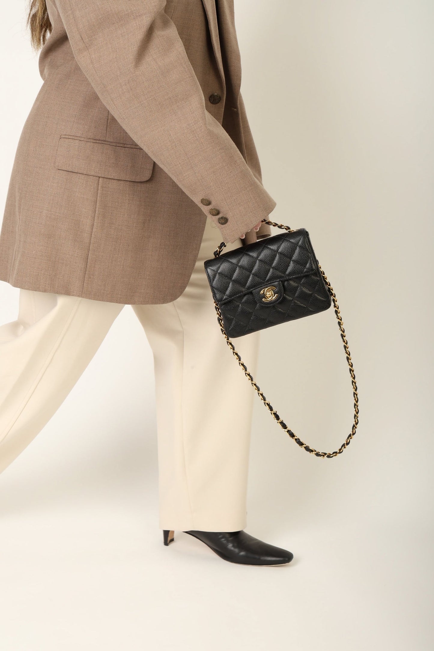 Extremely Rare Chanel Caviar Mini Square Flap