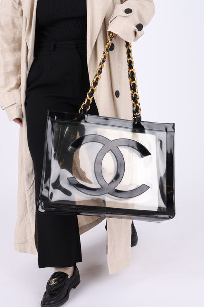 Chanel 1994 Transparent Chunky Chain Tote