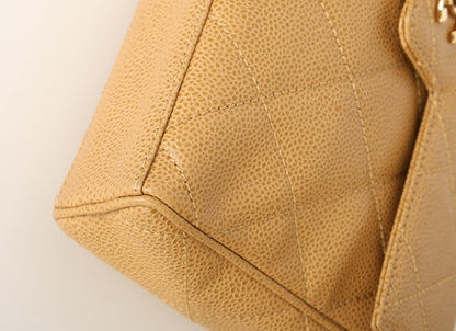 Chanel 2000 Caviar Beige Single Flap