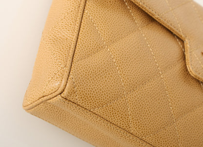 Chanel 2000 Caviar Beige Single Flap