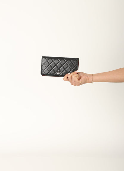 Chanel 2006 Lambskin Long Wallet w/ Chain