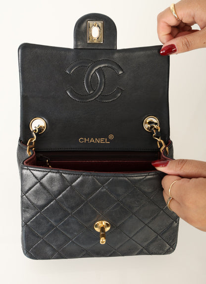 Chanel 1989 Lambskin Mini Square Flap
