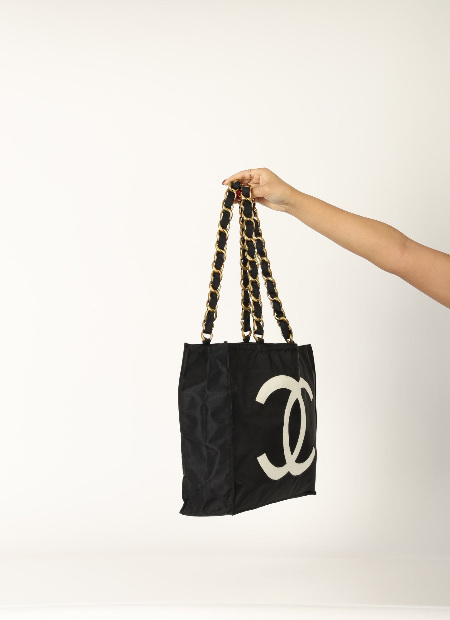 Chanel 1991 Nylon Chunky Chain Tote