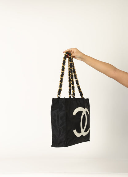 Chanel 1991 Nylon Chunky Chain Tote