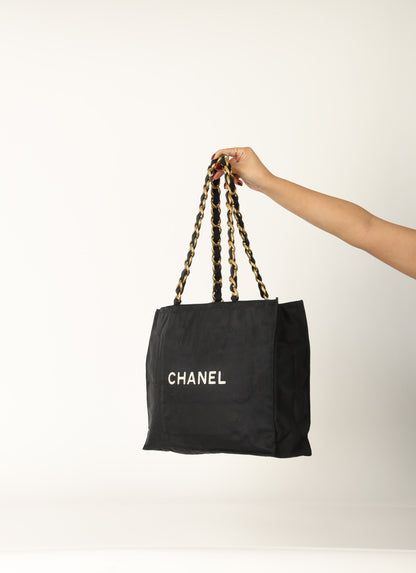 Chanel 1991 Nylon Chunky Chain Tote