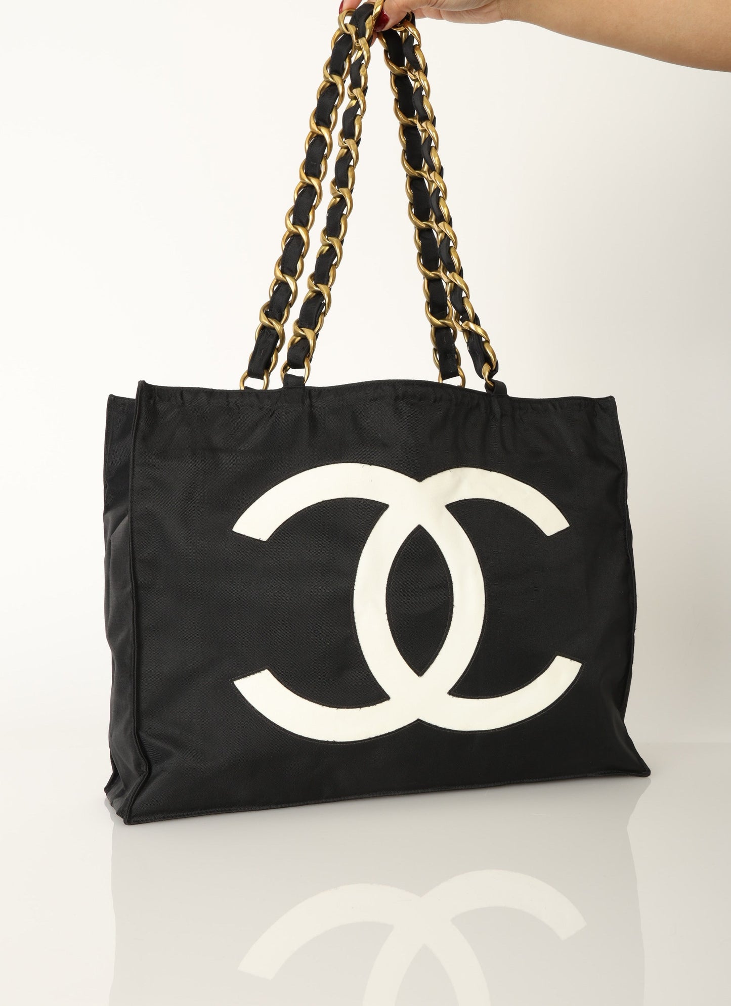 Chanel 1991 Nylon Chunky Chain Tote