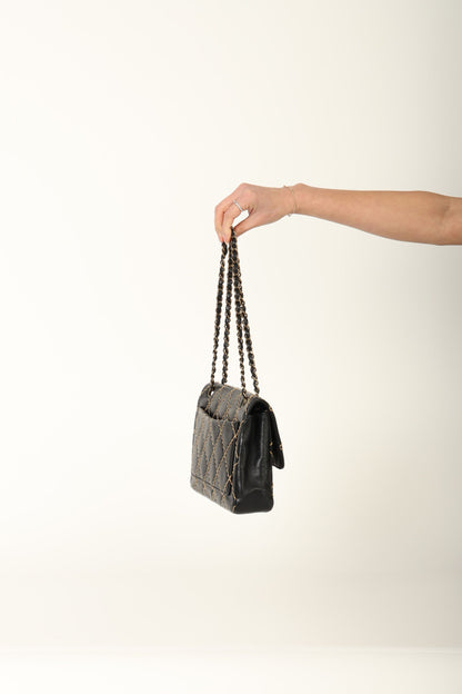 Chanel 2000 Calfskin Wildstitch Flap Bag