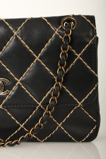 Chanel 2000 Calfskin Wildstitch Flap Bag