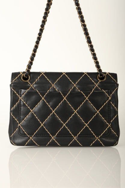 Chanel 2000 Calfskin Wildstitch Flap Bag
