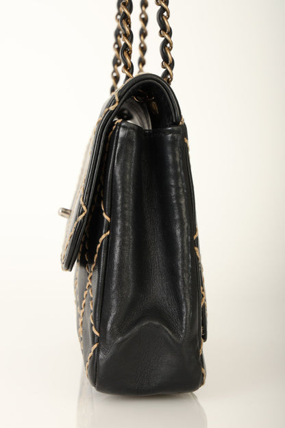 Chanel 2000 Calfskin Wildstitch Flap Bag