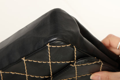 Chanel 2000 Calfskin Wildstitch Flap Bag