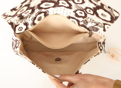 Chanel 2005 Canvas Camellia East West Flap