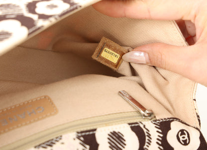 Chanel 2005 Canvas Camellia East West Flap