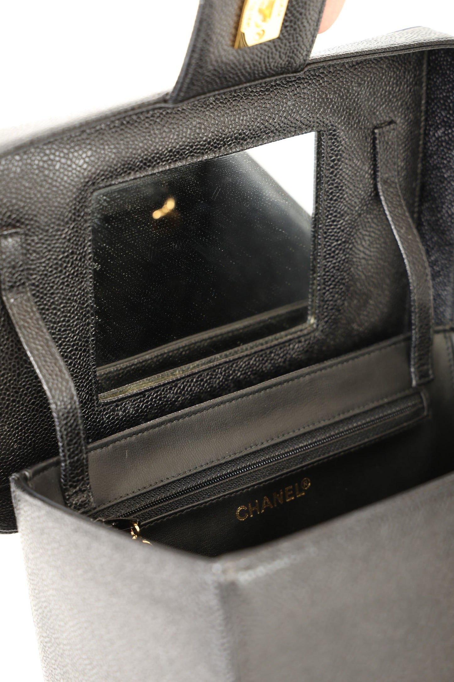 Chanel 1994 Caviar Double Sided Turnlock Vanity