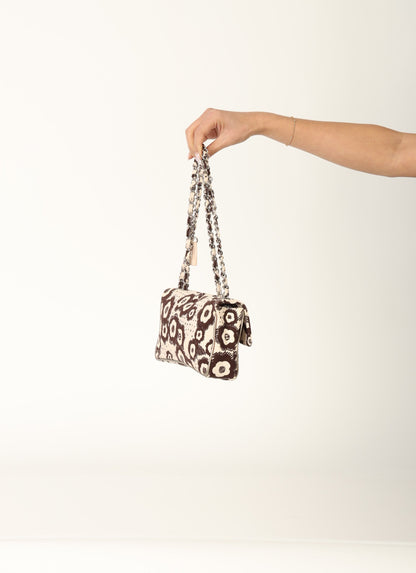 Chanel 2005 Canvas Camellia East West Flap