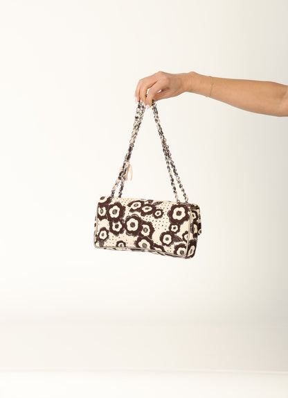Chanel 2005 Canvas Camellia East West Flap