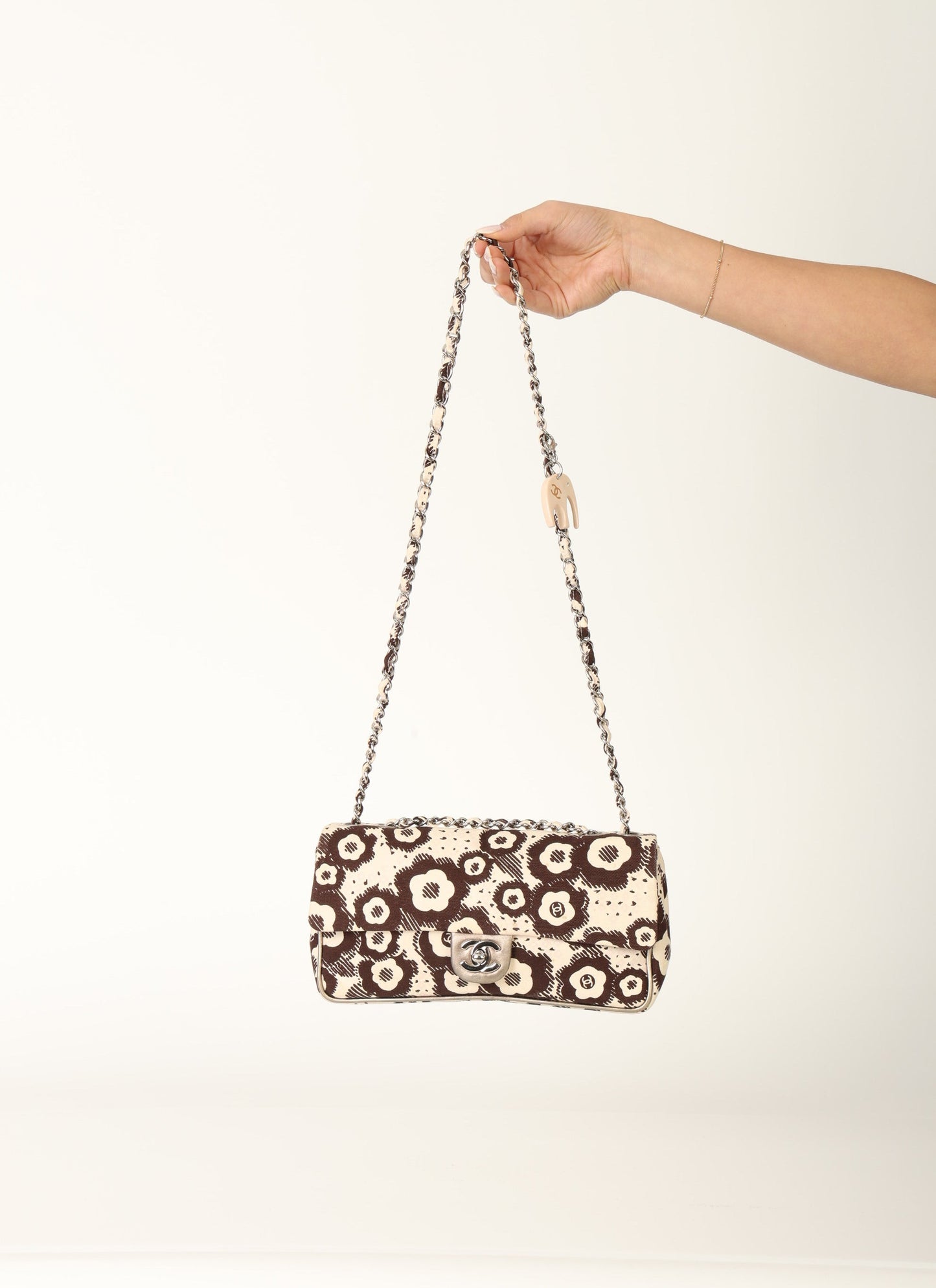 Chanel 2005 Canvas Camellia East West Flap