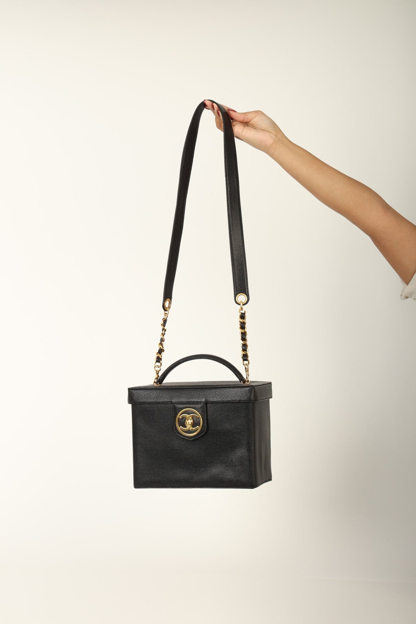 Chanel 1994 Caviar Double Sided Turnlock Vanity