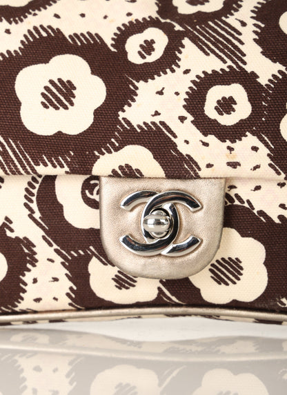 Chanel 2005 Canvas Camellia East West Flap