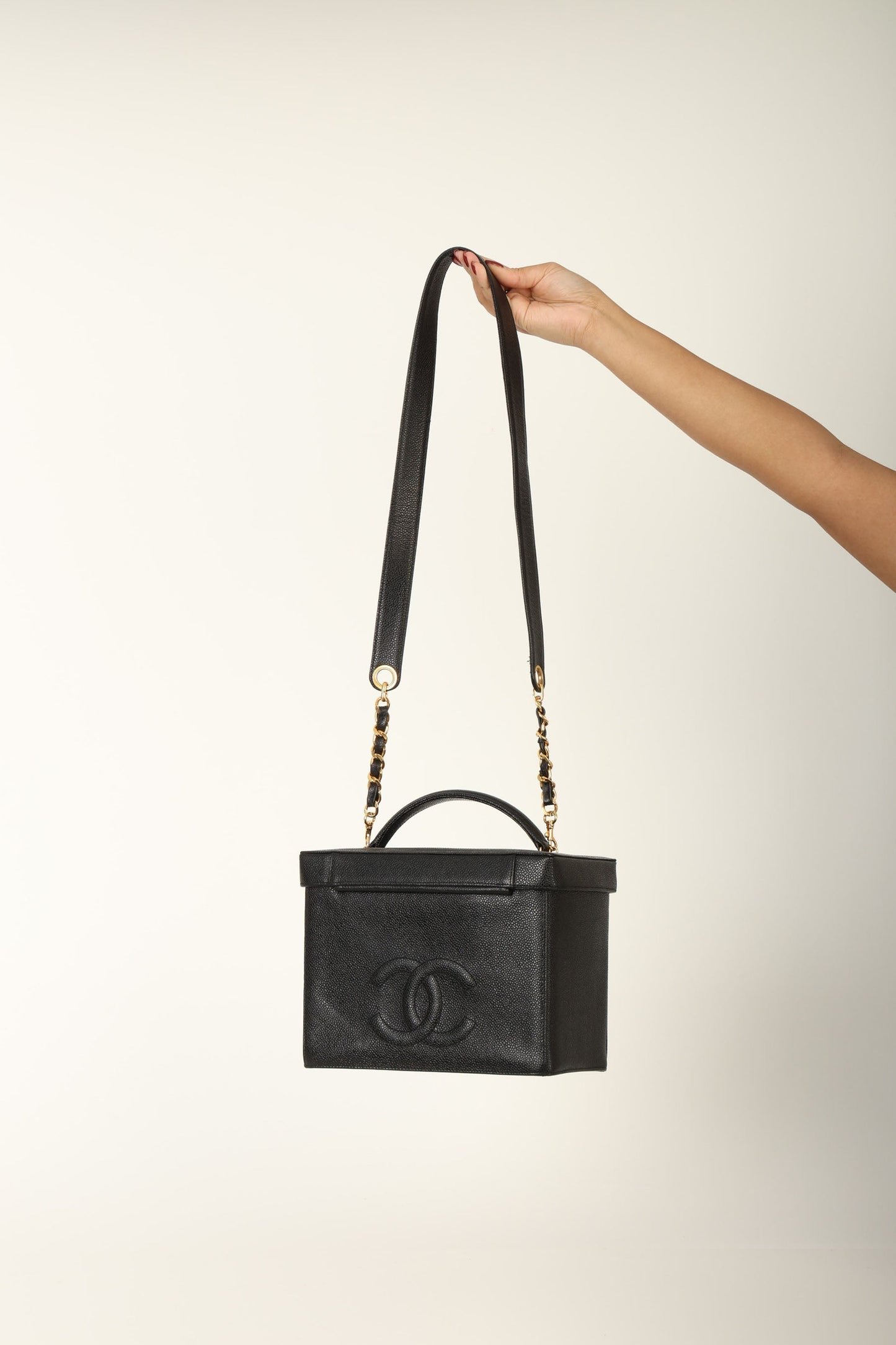Chanel 1994 Caviar Double Sided Turnlock Vanity