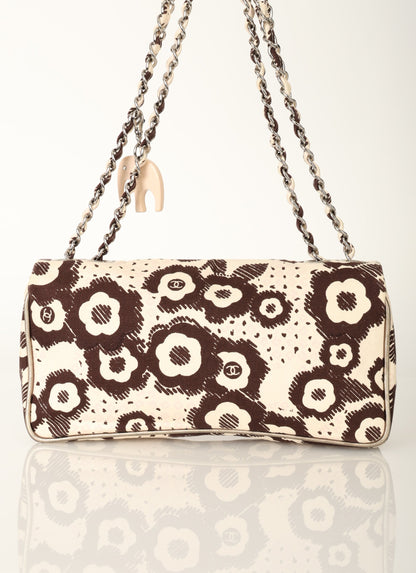 Chanel 2005 Canvas Camellia East West Flap