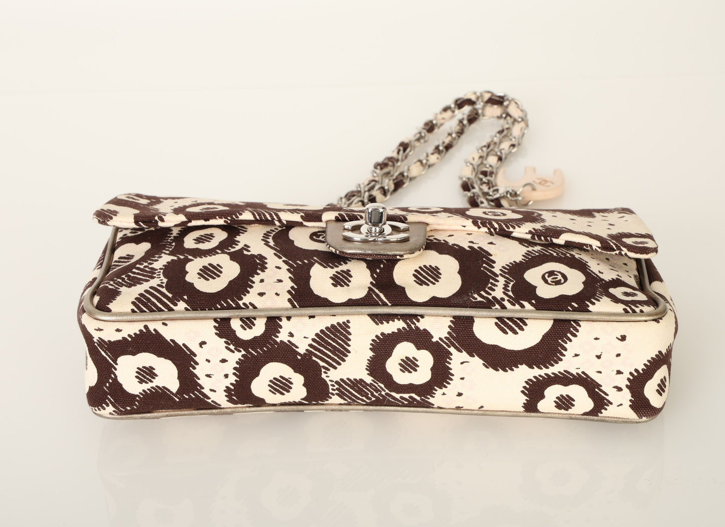 Chanel 2005 Canvas Camellia East West Flap