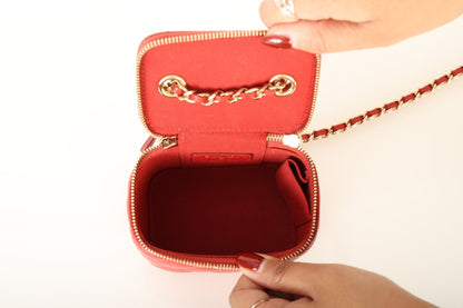 Chanel 2020 Lambskin Mini Red Vanity