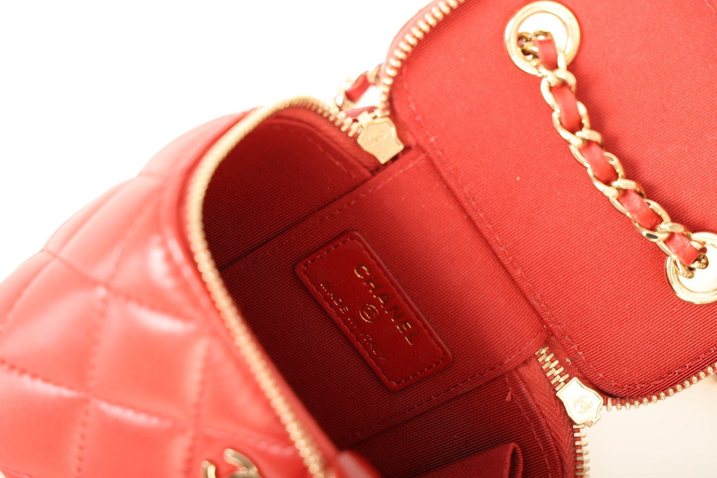 Chanel 2020 Lambskin Mini Red Vanity