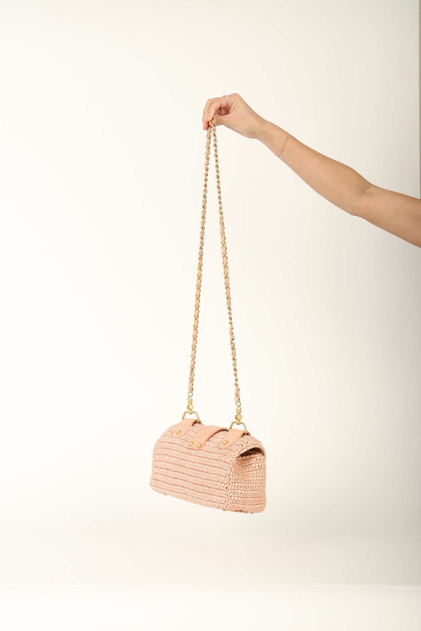 Chanel 2005 Raffia Chain Shoulder Bag