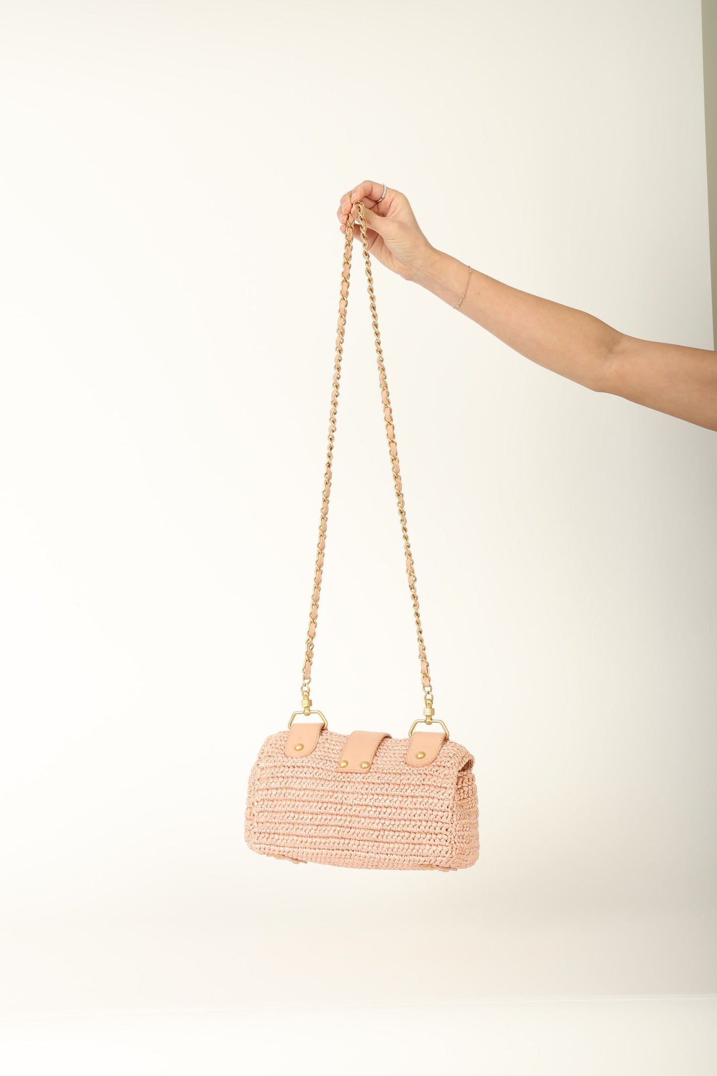 Chanel 2005 Raffia Chain Shoulder Bag