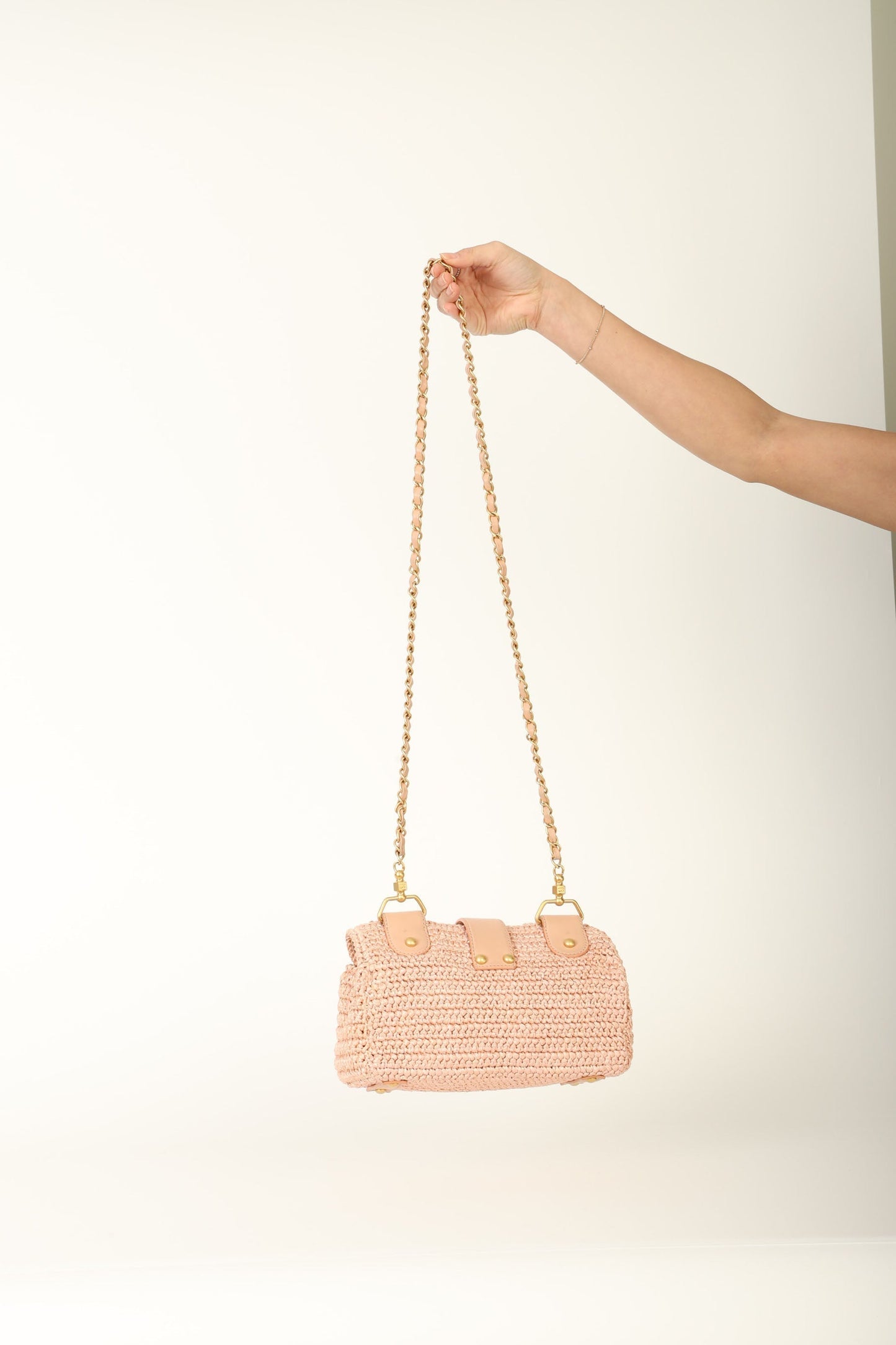 Chanel 2005 Raffia Chain Shoulder Bag