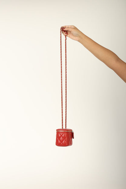 Chanel 2020 Lambskin Mini Red Vanity