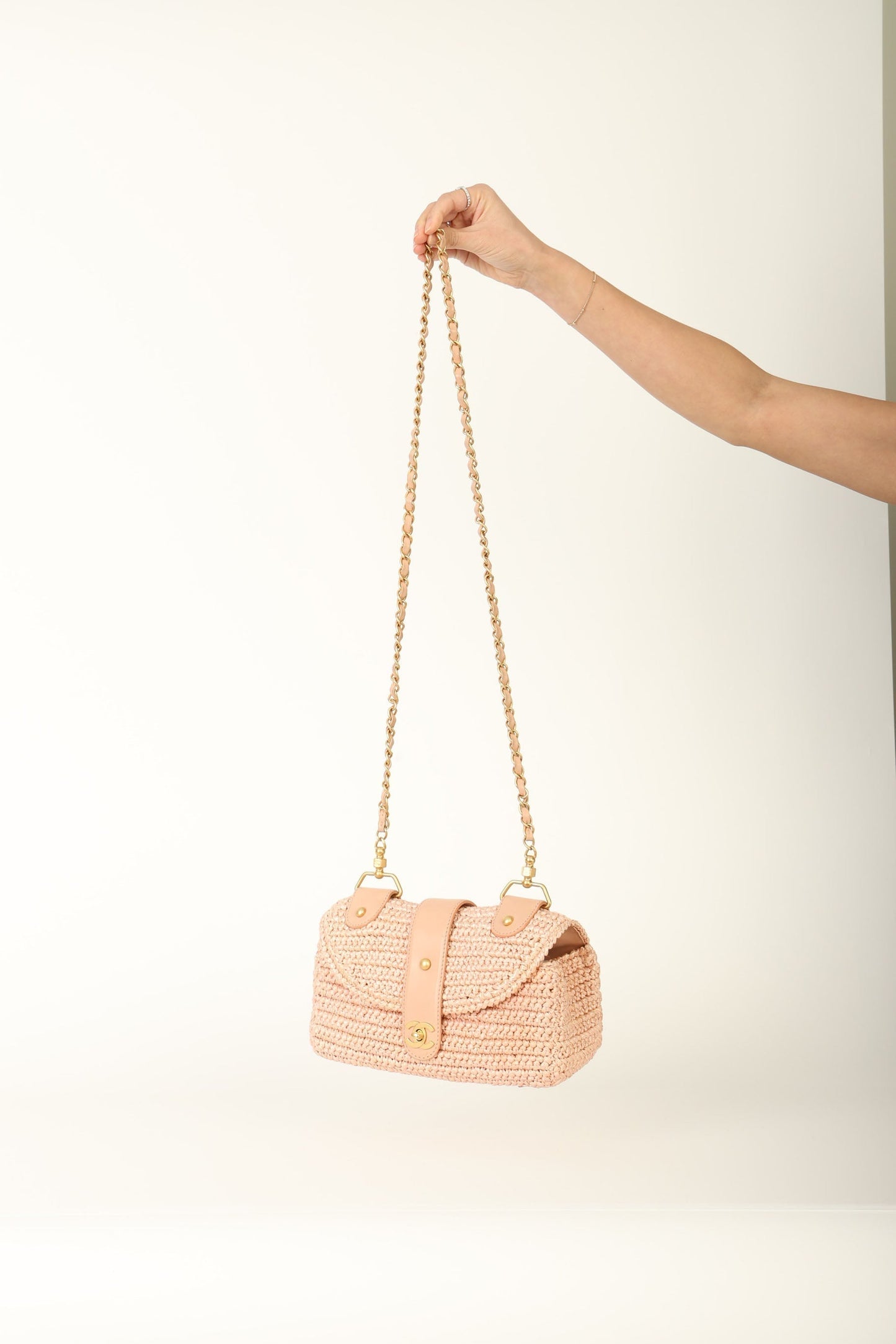 Chanel 2005 Raffia Chain Shoulder Bag
