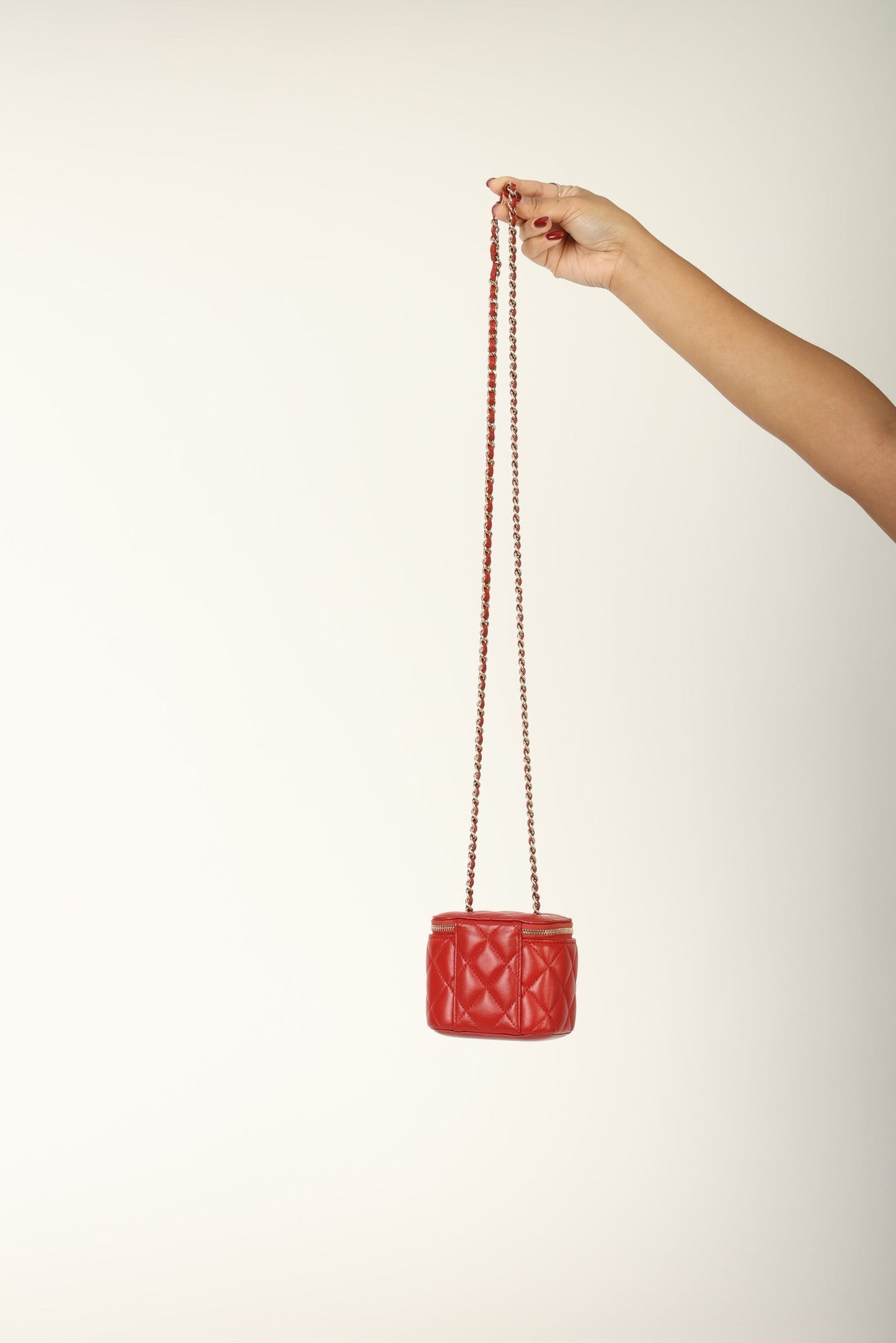 Chanel 2020 Lambskin Mini Red Vanity
