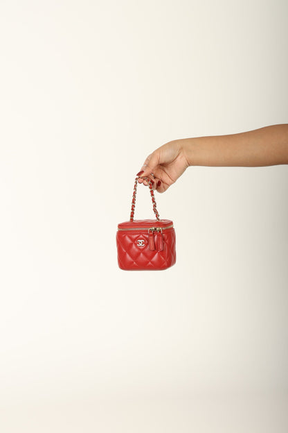 Chanel 2020 Lambskin Mini Red Vanity
