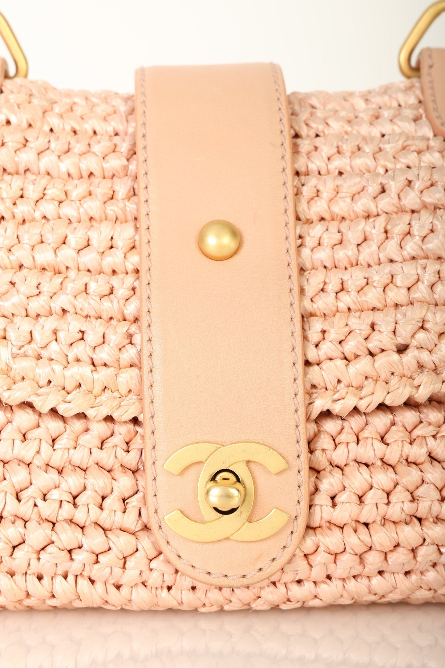 Chanel 2005 Raffia Chain Shoulder Bag
