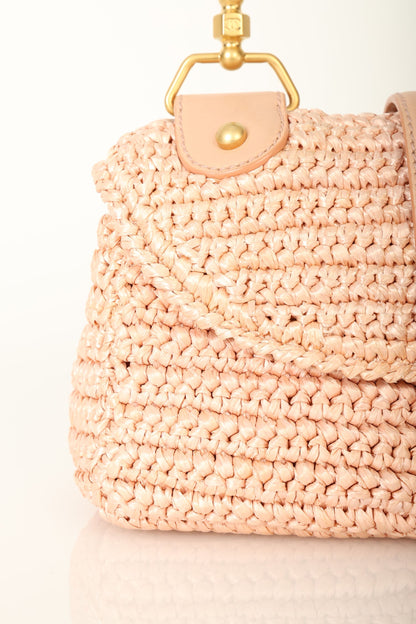 Chanel 2005 Raffia Chain Shoulder Bag