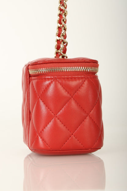 Chanel 2020 Lambskin Mini Red Vanity