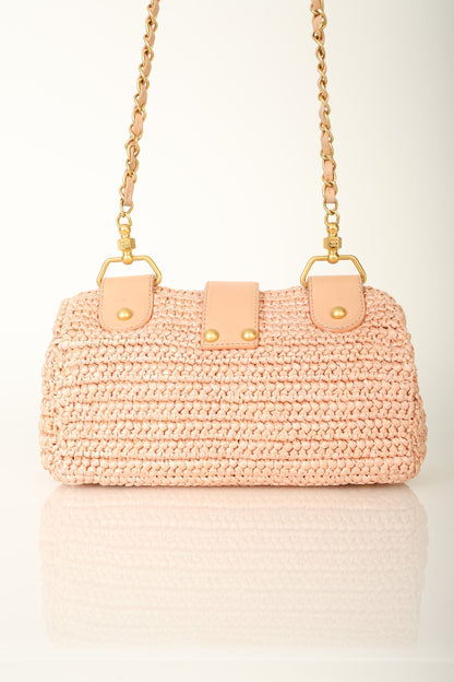 Chanel 2005 Raffia Chain Shoulder Bag