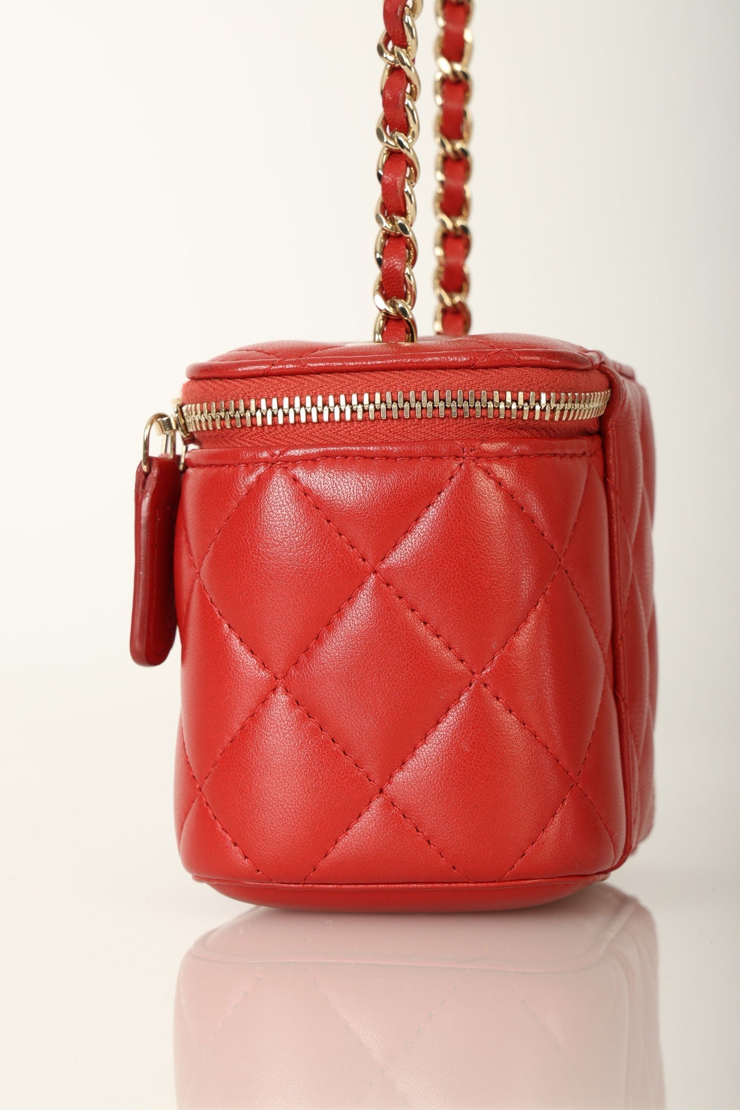 Chanel 2020 Lambskin Mini Red Vanity