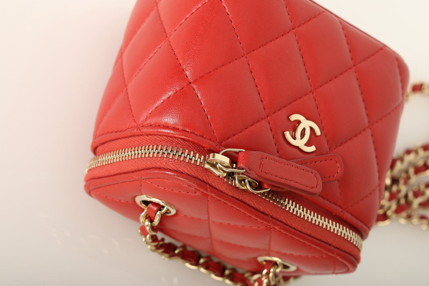 Chanel 2020 Lambskin Mini Red Vanity
