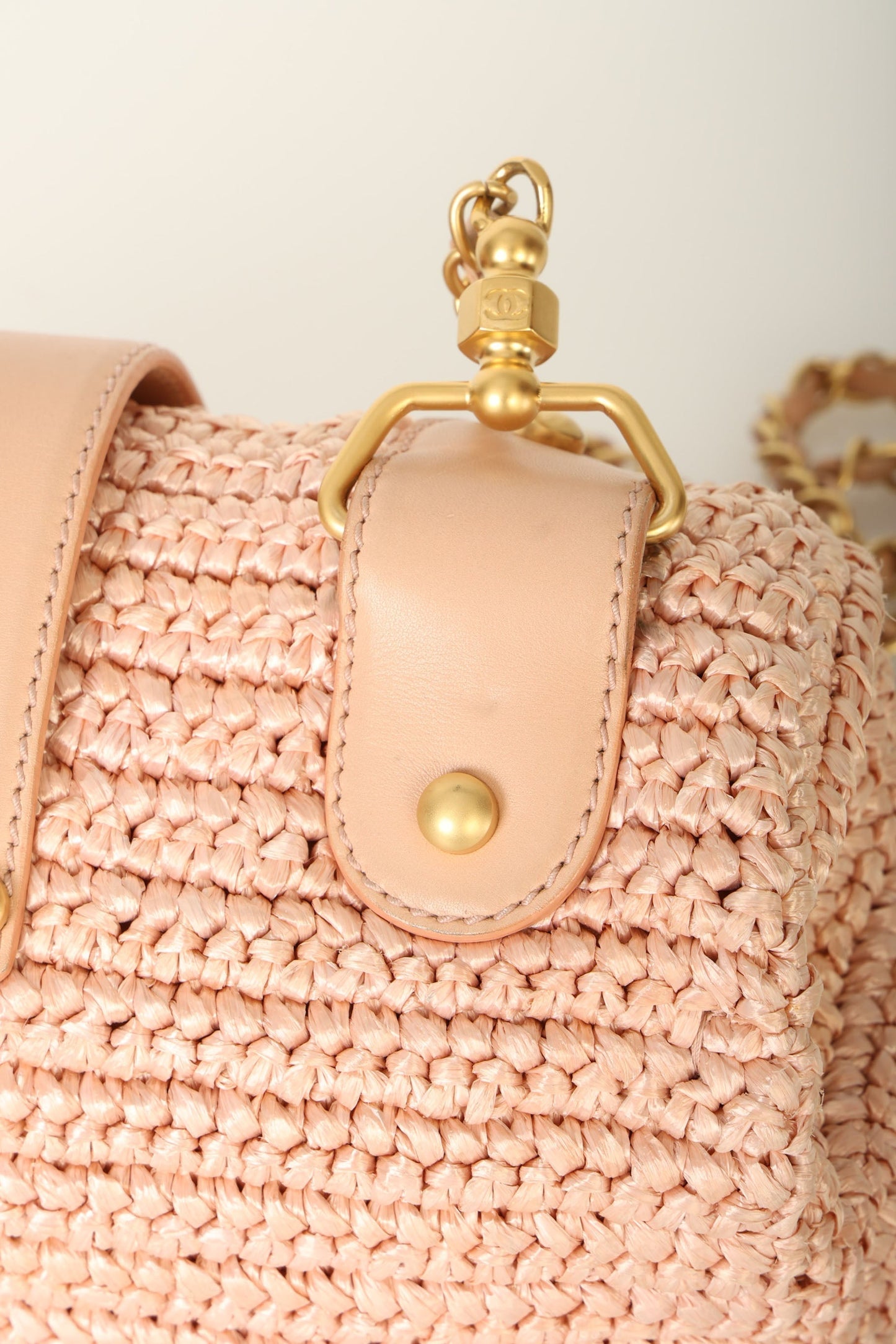 Chanel 2005 Raffia Chain Shoulder Bag