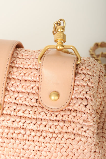 Chanel 2005 Raffia Chain Shoulder Bag